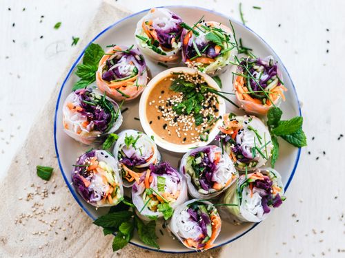 vegetable salad served on white bowl